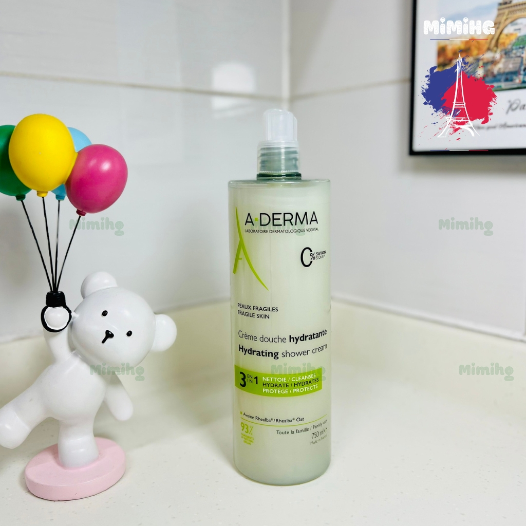 Sữa tắm A-Derma Crème douche hydratante 3in1 chai 750ml dùng cho cả gia đình_MiMi HG