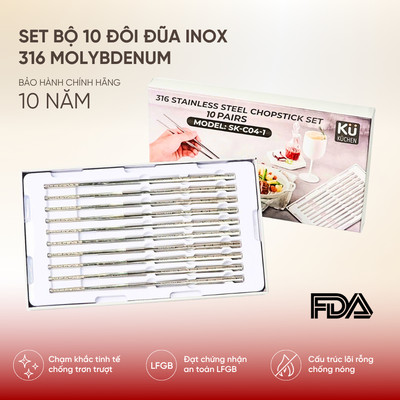 (Set Quà 3) Đũa Inox 316 KUCHEN - Máy Xay Tiêu Điện KUCHEN - Dao Cạo Bếp KUCHEN Vệ Sinh Mặt Kính Bếp Từ  | (Chọn 1)
