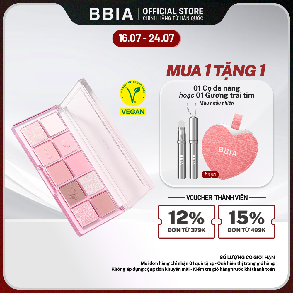 Bảng phấn mắt 10 ô dễ tán và bám màu tốt BBIA Essential Eye Palette 8.5g | BigBuy360 - bigbuy360.vn