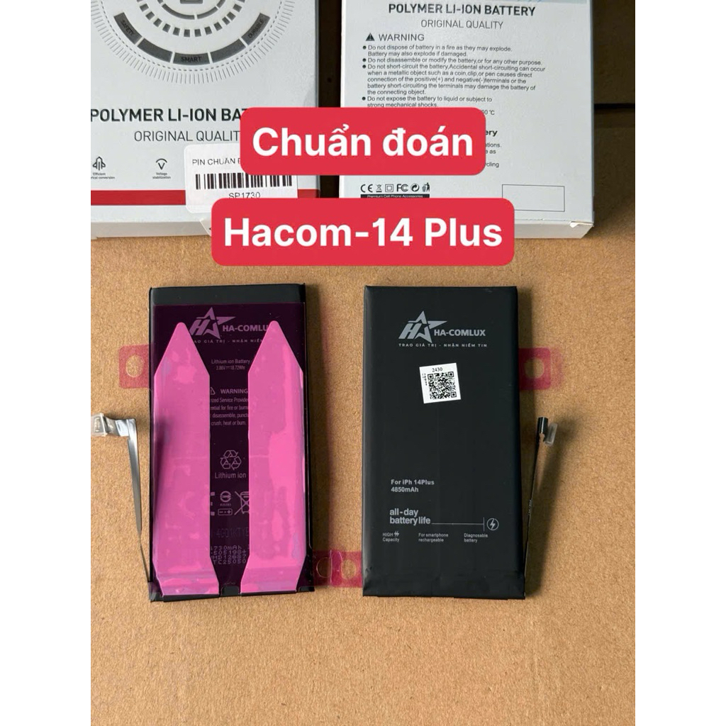 Pin Chuẩn Đoán Hacom thay thế ĐT 14 Plus