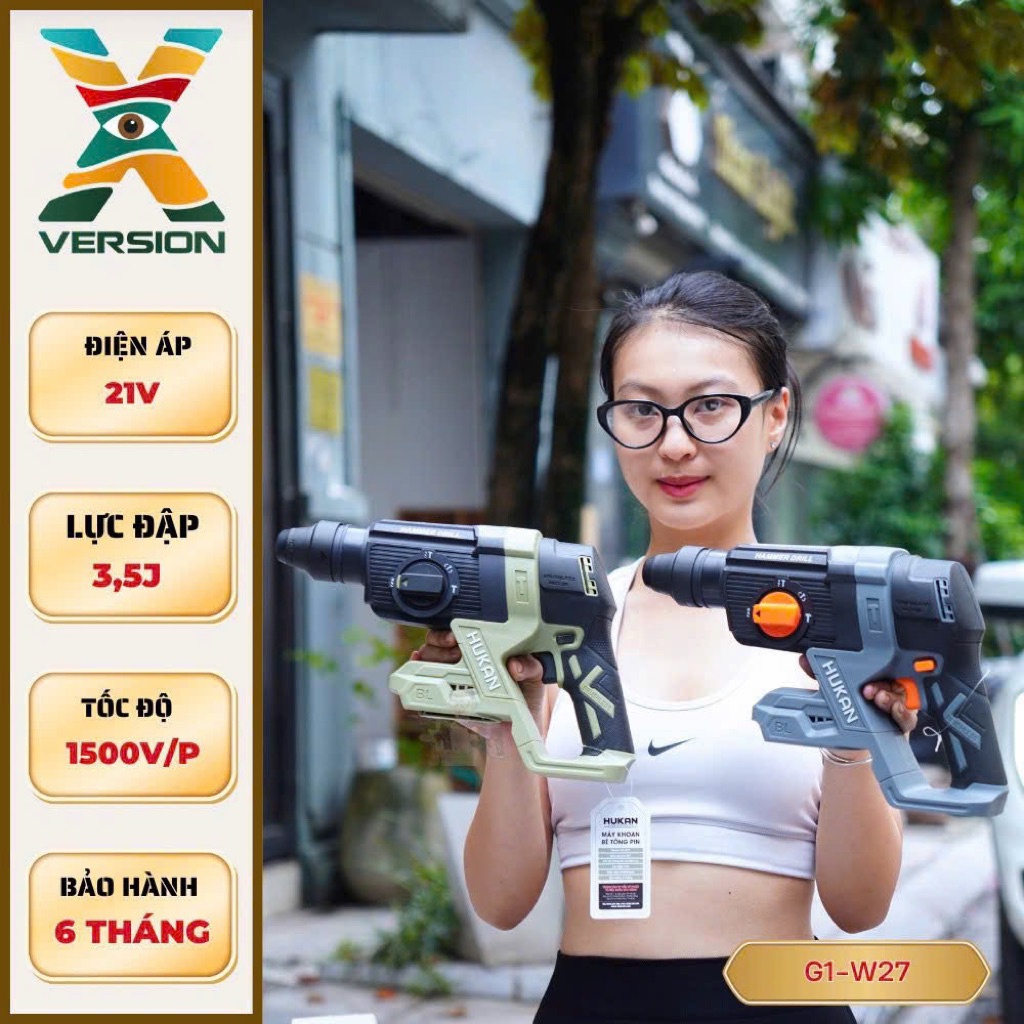 Máy khoan bê tông 3 Chức Năng • (GEN1) HUKAN ,MODEL G1-W27 -Xversion