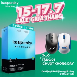 Phần mềm diệt virus Kaspersky Standard 3 Thiết bị/năm - Hàng chính hãng