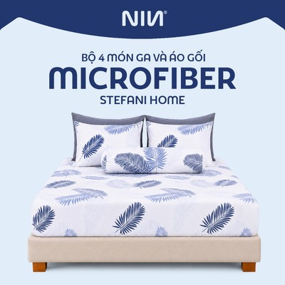 Bộ ga gối NIN Stefani nhiều kích cỡ (Không kèm mền), bộ drap bo chun nhiều màu sắc