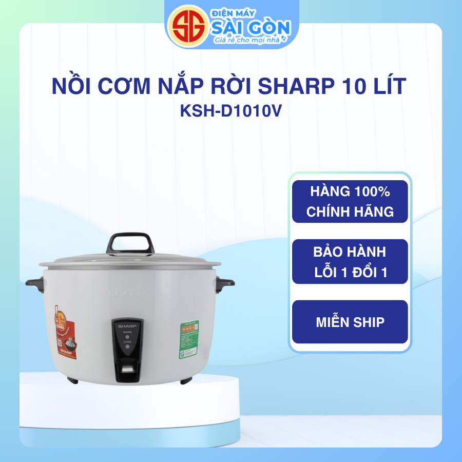 Nồi cơm nắp rời Sharp 10 lít KSH-D1010V