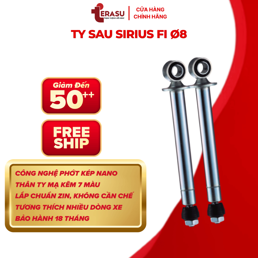 Ty Phuộc Sau Sirius, Ty Sau Sirius Xăng Cơ 2005–2015 (Ø8MM) Chuẩn Chính Hãng Ikada (BH 18 Tháng)