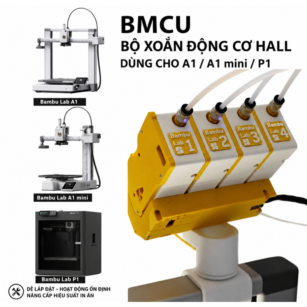 [Có sau 7 ngày] BMCU -Type C phiên bản mới phết in đa sắc màu. Phù hợp A1/A1mini/P1S. Cập nhật được 