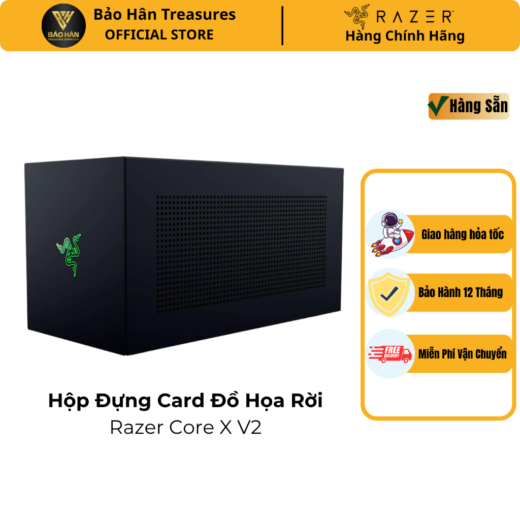 Razer Core X V2 Thunderbolt 5 eGPU rời cho Laptop - Hiệu năng Desktop trong một thiết bị di động