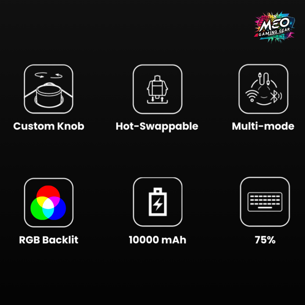 [ CHÍNH HÃNG ] Bàn Phím Cơ AKKO 5075 V3 - Led RGB - 3 Mode - Pin 10000mAh | BigBuy360 - bigbuy360.vn