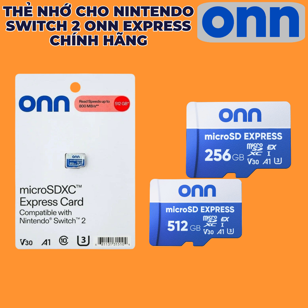 ( Bảo Hành 3 năm ) Thẻ Nhớ Cho Nintendo Switch 2 Onn Express Chính Hãng
