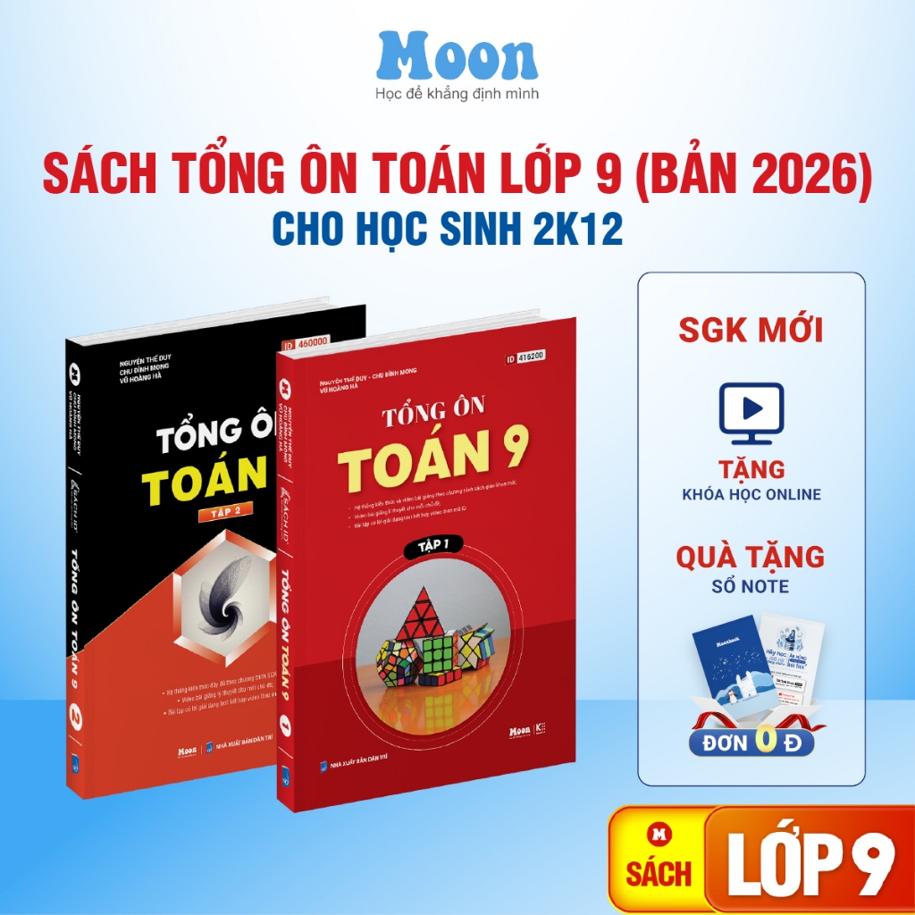 Toán 9 Chương trình mới : Sách toán 9 ôn thi vào 10, tổng ôn toán học lớp 9  | Sách ID