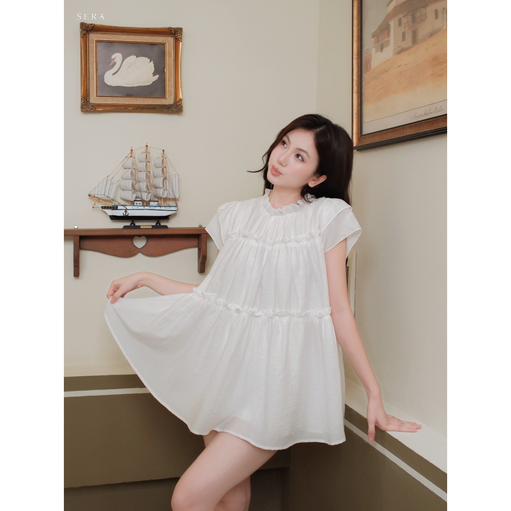 SERA - Áo babydoll cổ bèo tay hến Casye | BigBuy360 - bigbuy360.vn