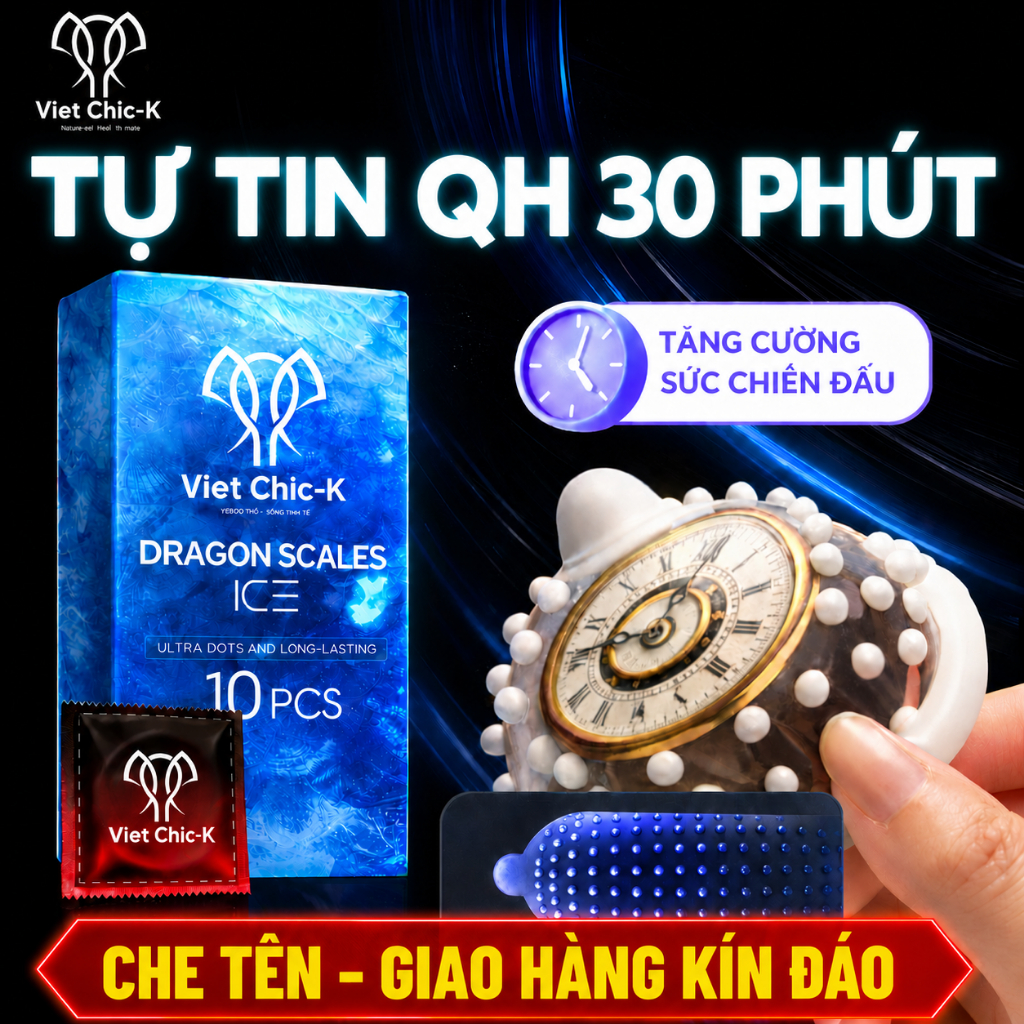 [HIỆU QUẢ RÕ] Bao Cao Su Chống XTS Kéo Dài Thời Gian 001mm Siêu Gai/ Gel Lạnh/ An Toàn 52mm/ Hộp 10 