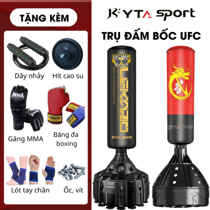Trụ Đấm Bốc Boxing UFC, Bao Đấm Tại Nhà Người Lớn Trẻ Em UFC, Tặng Combo 8 Phụ Kiện