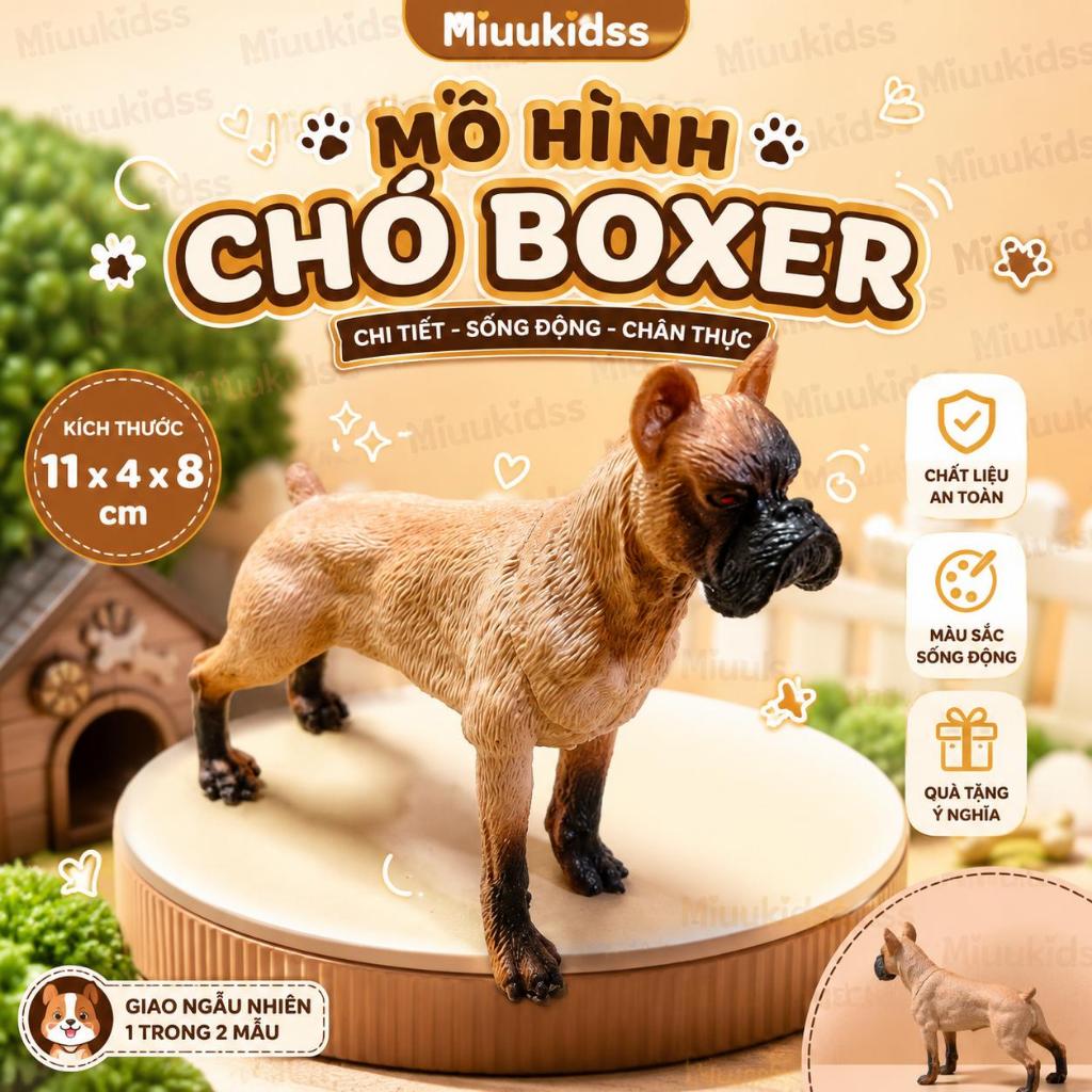 Đồ chơi con chó mini bằng nhựa – Mô hình động vật cho bé học tập