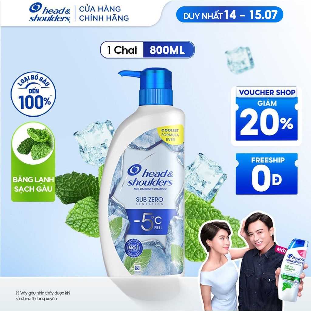 Dầu Gội - Băng Lạnh -5 Độ 800ML Head & Shoulders Sub-Zero...