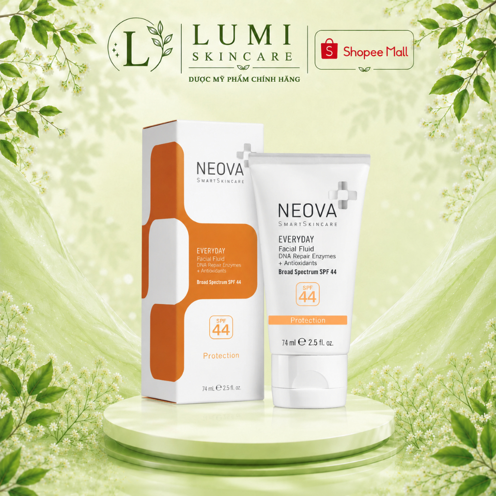 Kem Chống Nắng Neova Everyday Facial Fluid SPF44 DNA Repair Enzymes 74ml Chính Hãng