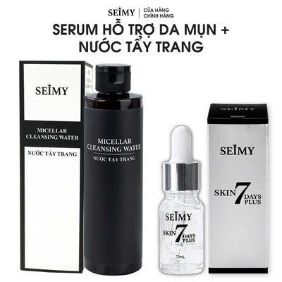 Combo Serum Hỗ Trợ Da Mụn 10ml Và Nước Tẩy Trang Seimy 150g