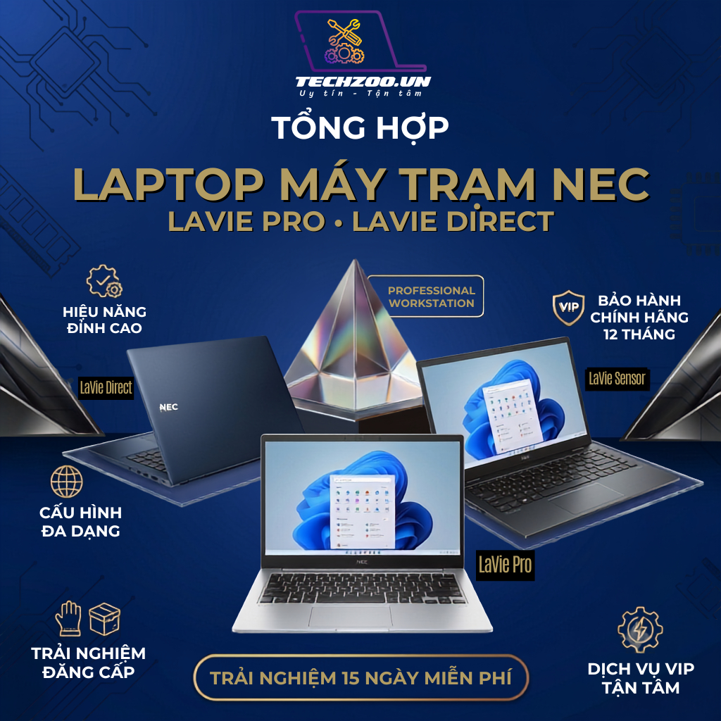 Laptop máy trạm NEC nội địa Nhật, chuyên công nghiệp, CNC, siêu bền, có cổng COM(RS232), 15.6 inch, 