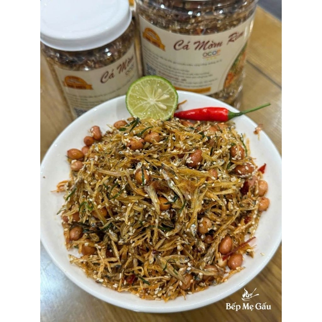 Hộp 500g cá mờm rim lạc nhà Gấu