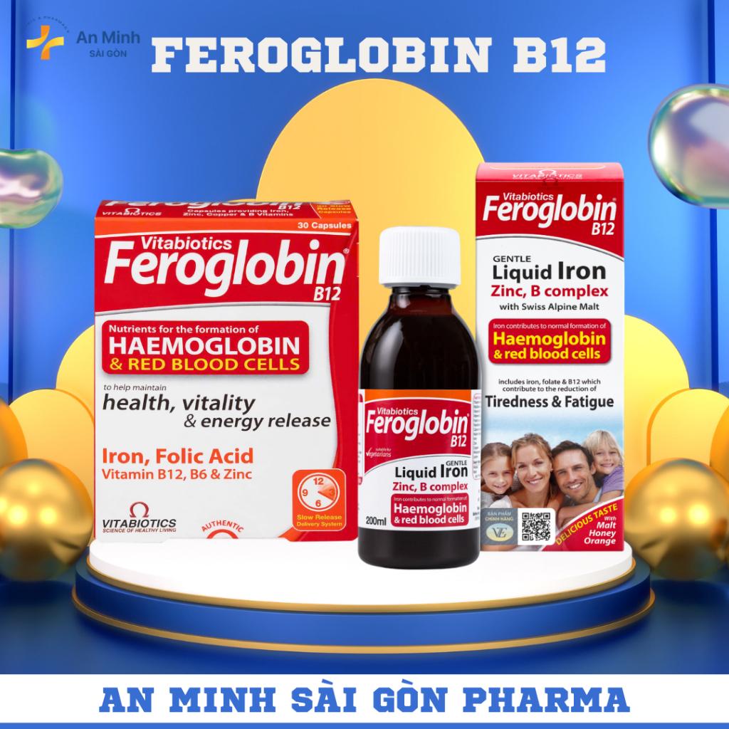 [TVBVSK] FEROGLOBIN B12 - Hỗ trợ bổ sung sắt, kẽm, B12, B6,...