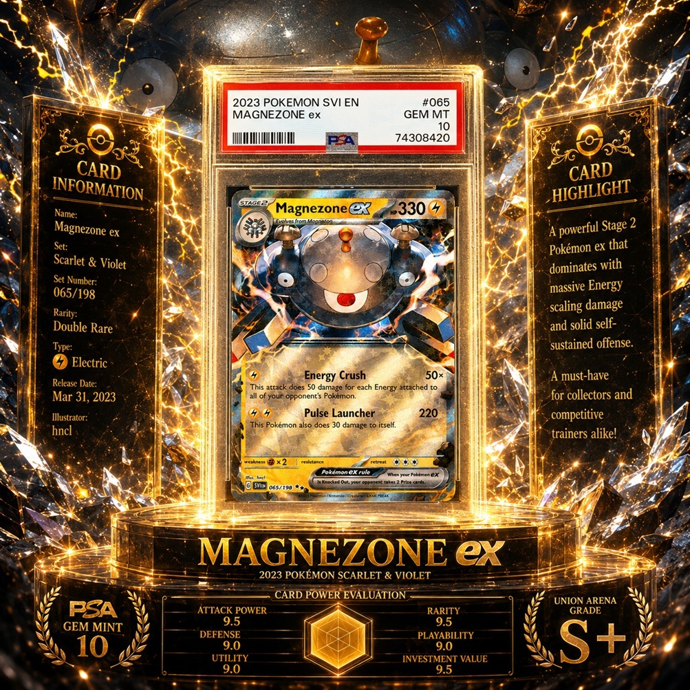 Thẻ PSA10 POKEMON Enghlish SVI VIOLET 065 MAGNEZONE EX PSA 10 GEM MINT d40 27a