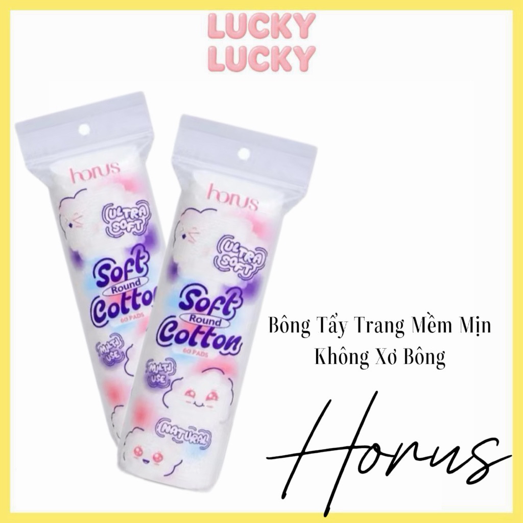 Bông Tẩy Trang HORUS Không Xơ Bông, An Toàn, Lành Tính