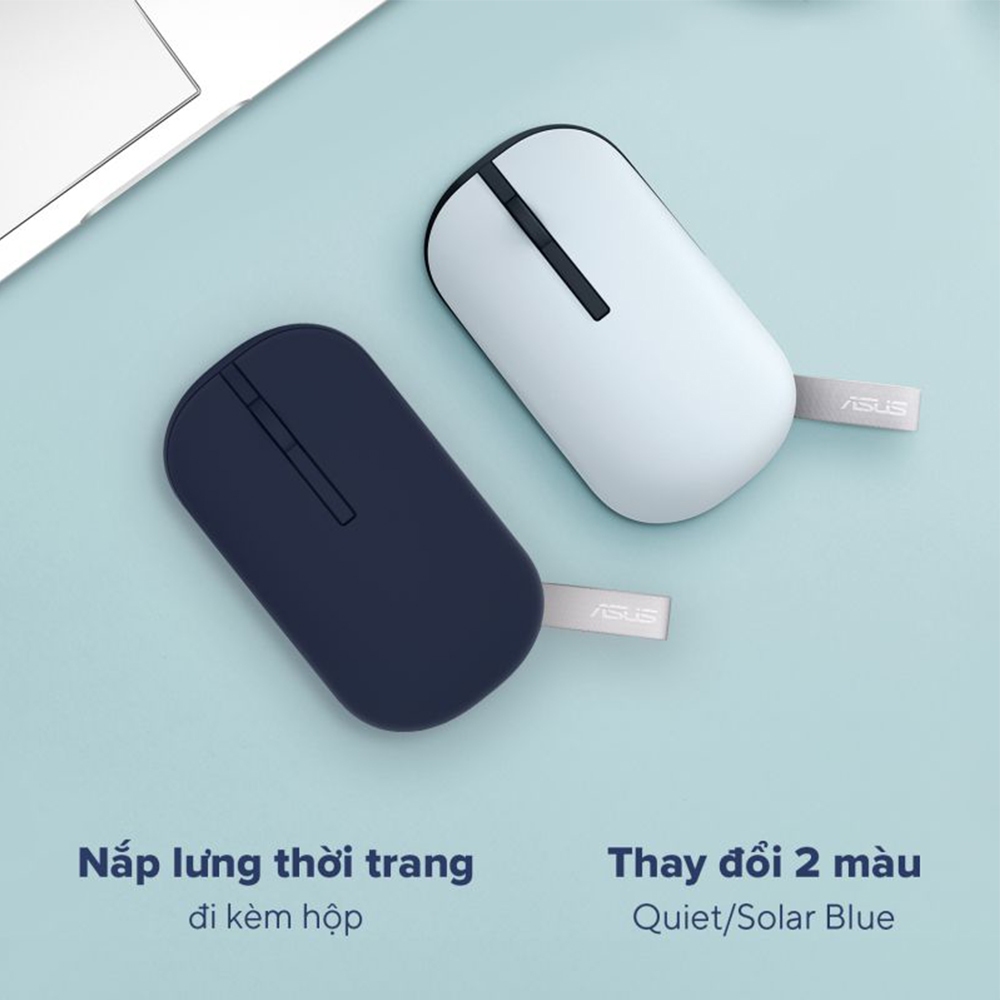 Chuột Không Dây Bluetooth ASUS Marshmallow Lite MD100 (Quiet | Solar Blue) [Bảo Hành 12 Tháng]