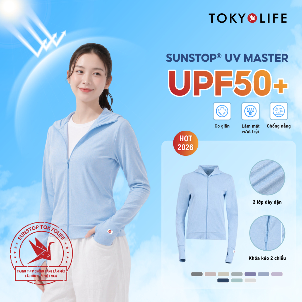 Áo khoác chống nắng dáng ngắn nữ dòng UV SunStop Master TOKYOLIFE mũ liền thoáng mát 40000465