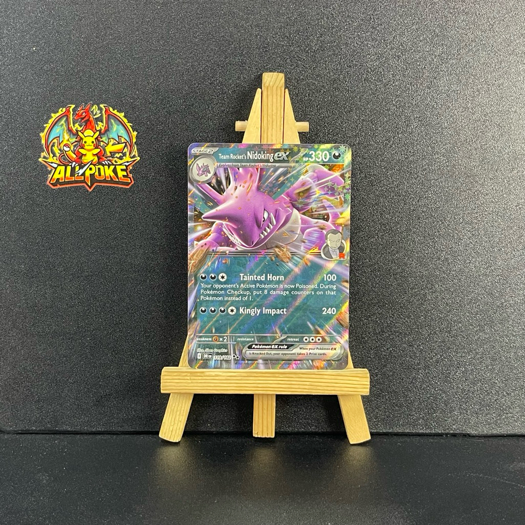 Thẻ Bài [ Pokemon TCG- Card Game ] Team Rocket's Nidoking ex - 119/182 -M-NM