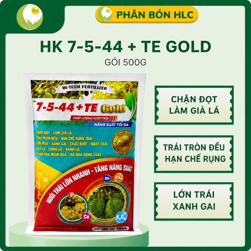 Phân Bón HK 7-5-44 + TE Gold gói 500g