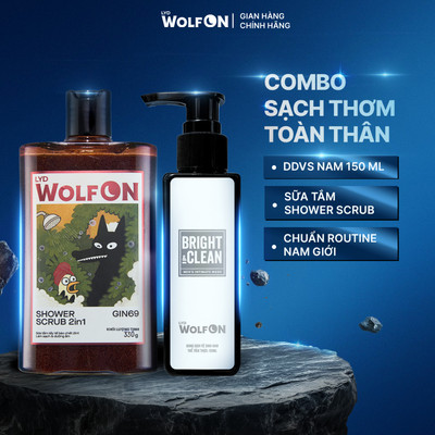 Combo Hè Đẳng Cấp LYD Wolf On, Sữa Tắm Gin 69 - Dung Dịch Vệ Sinh Nam Giới 150ml, Nam Tính, Sạch, Thơm