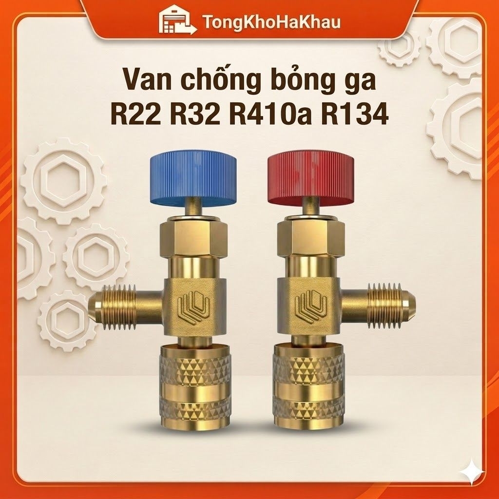 [Hàng Có Sẵn] Van An Toàn Van Chống Bỏng Cho Máy Điều Hòa R410A R22 1 / 4 " VAN KHÓA GAS CHỐNG BỎNG 