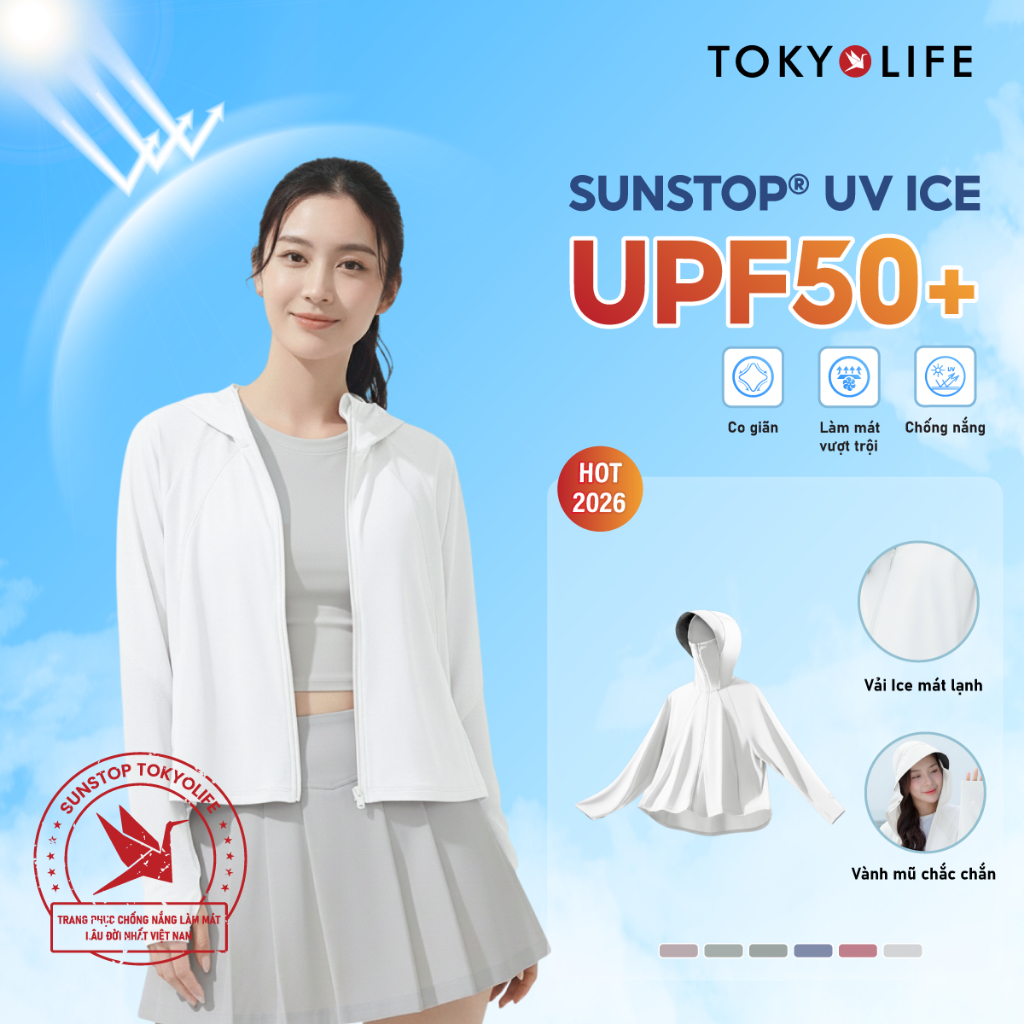 Áo khoác chống nắng TOKYOLIFE SunStop Ice bảo vệ da toàn diện 40003391