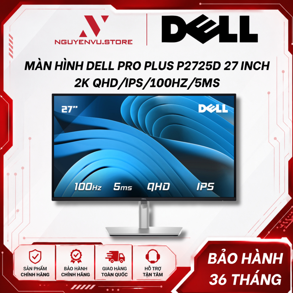 Màn hình Dell Pro Plus P2725D 27 inch (2K QHD/IPS/100Hz/5ms) / Dell P2725DE (2K QHD/IPS/100Hz/5ms/ U