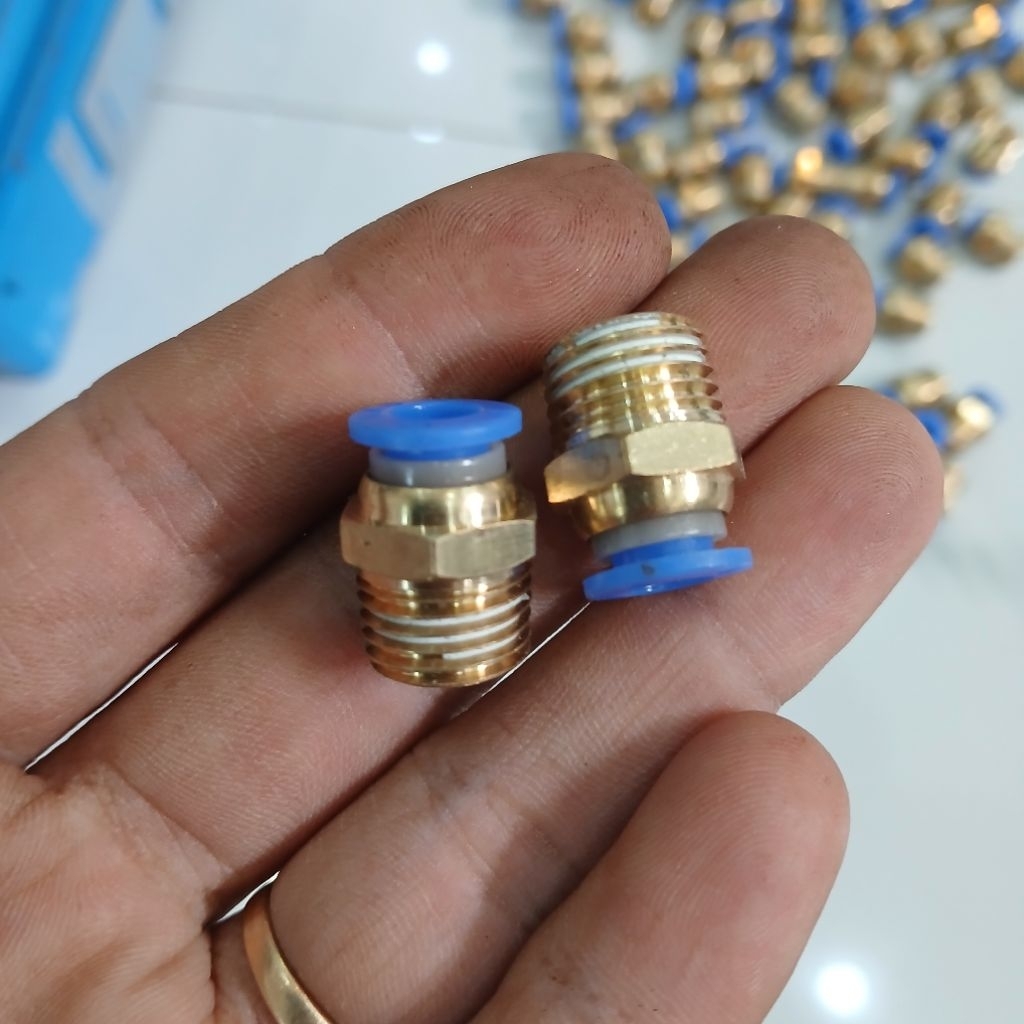 2 cái nối ren đồng 13 17 21 ống 6 8 nối nhanh phun sương làm mát, lọc thô đầu nguồn khí nén cylinder