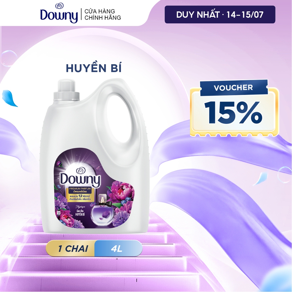 Combo Nước Xả Vải Downy Huyền Bí 4L & Xịt Vải Downy Huyền Bí 370ML
