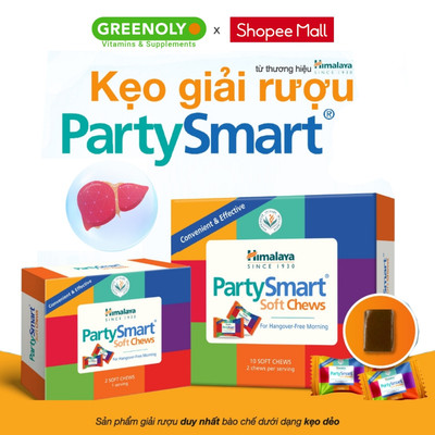 Viên nhai bảo vệ sức khỏe Himalaya Party Smart Soft Chews - Hỗ trợ chuyển hóa góp phần duy trì sự tỉnh táo
