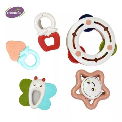 Hộp Đồ Chơi Xúc Xắc Cho Bé Toys House Kết Hợp Gặm Nướu 5 Món