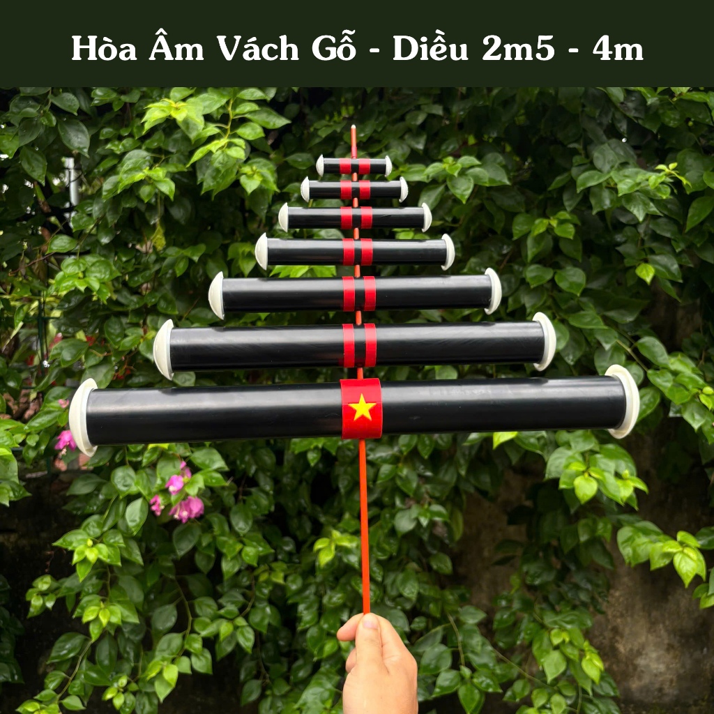 Sáo Diều Hòa Âm D40-D63 Vách Gỗ, Siêu Nhẹ