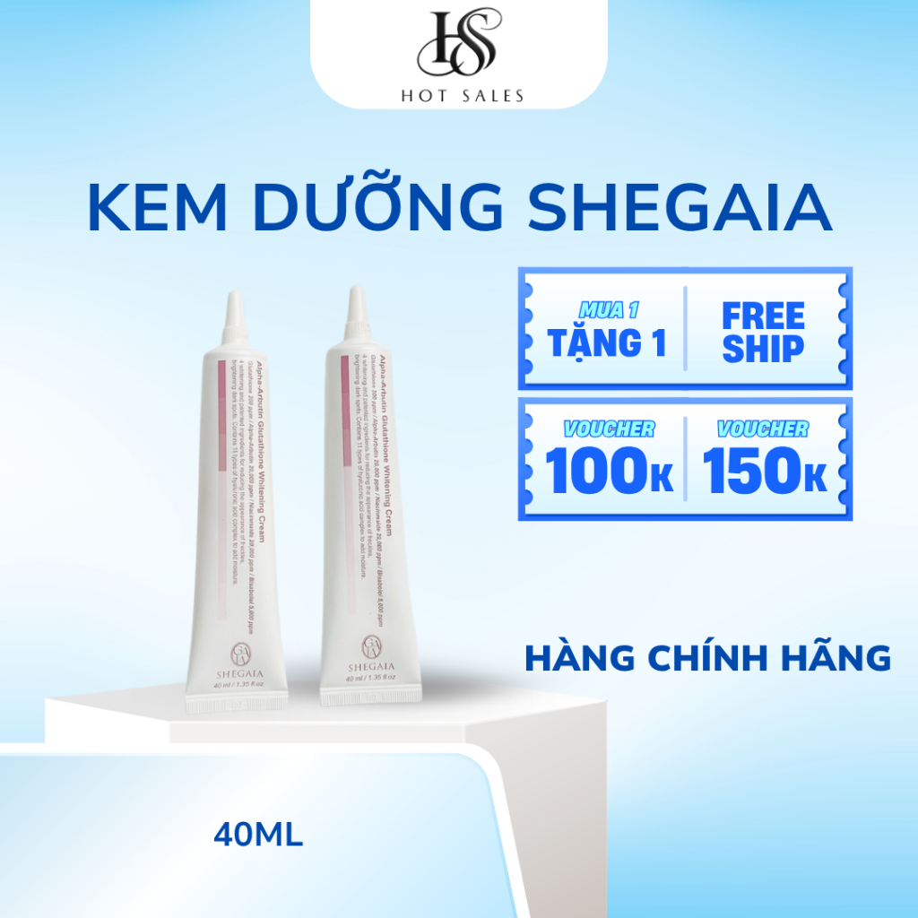 Kem dưỡng trắng da Alpha-Arbutin Glutathione Shegaia 40ml