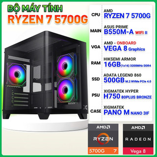 Bộ máy tính AMD giá tốt - Ryzen 7 5700G B550M 16G SSD 500G 700W-36T