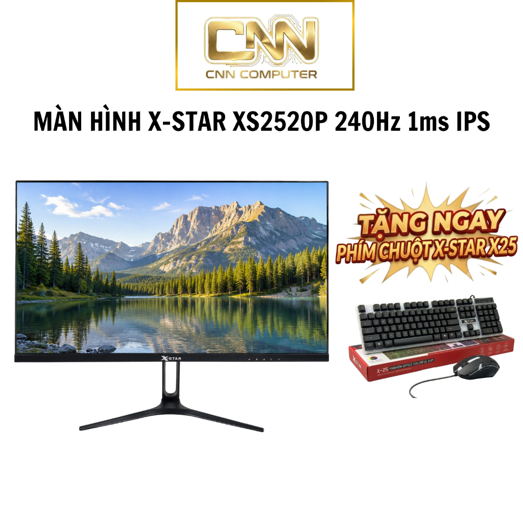 Màn Hình Chính Hãng XSTAR XS2520P 24.5 Inch IPS FHD 240Hz, Màn Gamming Bảo Hành 24 Tháng