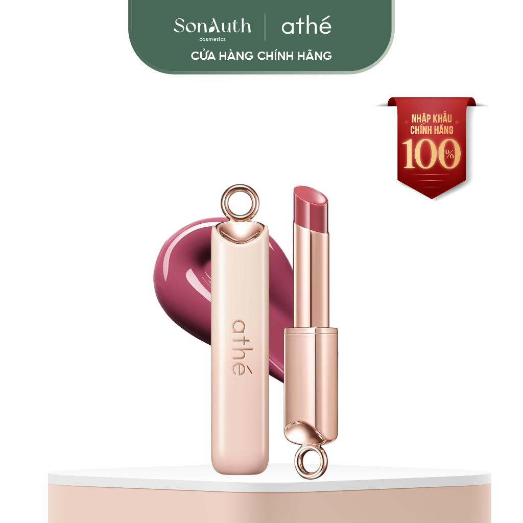[NHẬP KHẨU] Son dưỡng căng bóng Athe Authentic Lip Glowy Balm cho đôi môi rạng rỡ mềm mịn 3.3g