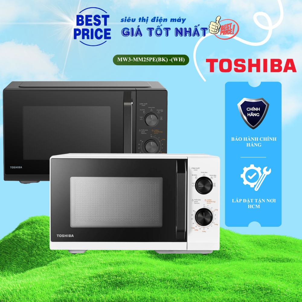 MW3-MM25PE(WH) MW3-MM25PE(BK) | Lò vi sóng Toshiba 25 lít MW3-MM25PE(WH), MW3-MM25PE(BK) -Chính Hãng