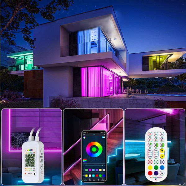 [Có Sẵn] Đèn Led 5m 5050RGB Mix DIY Trên 50 Màu Trang Trí Phòng Ngủ, livestream Nháy Theo Nhạc Sử Dụng App
