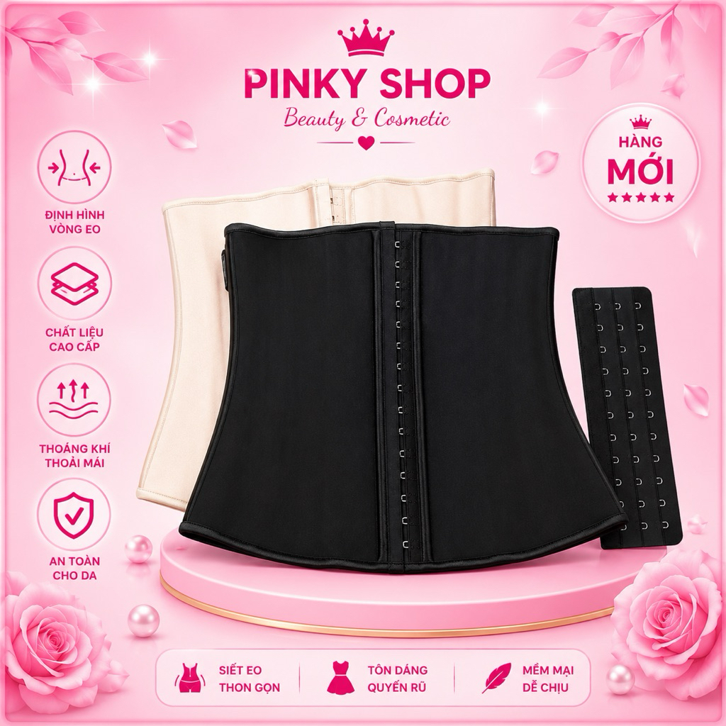 Đai Latex 25 Xương Dài 26CM _Đai Định Hình, Nịt Bụng Latex