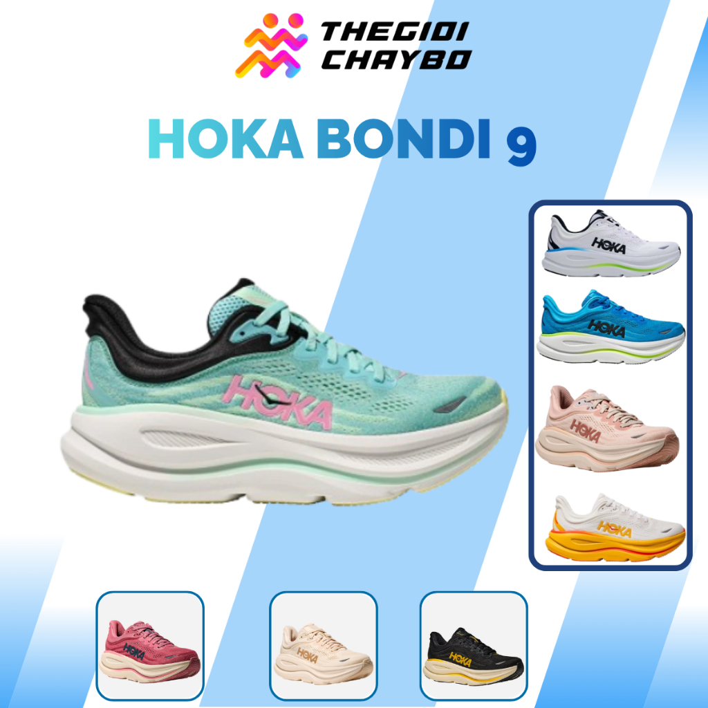 [Deal 20%] Hoka Bondi 9 - Giày Chạy Bộ Hoka Nam Nữ Chính Hãng