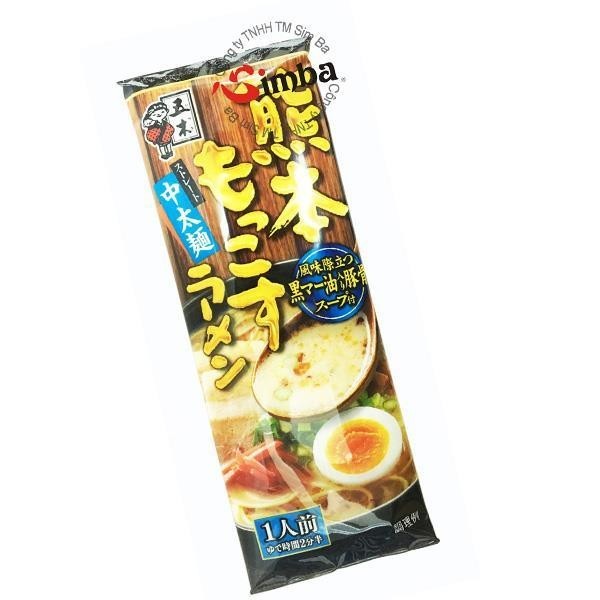 Mì Ramen Kumamoto vị tương và nước hầm xương heo (Mokkos Dry) - 123g - ND007