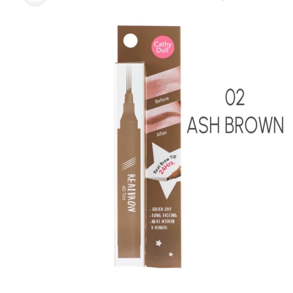 [ĐẸP NHƯ GÁI THÁI LUÔN] BÚT KẺ CHÂN MÀU 4D TINT BROWN CATHY DOLL 02 ASH BROWN