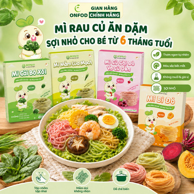 Mì ăn dặm cho bé rau củ hữu cơ từ 6 tháng tuổi ANPASO ONFOD vị bí đỏ củ cải củ dền